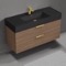 Floating Bathroom Vanity, Modern, Walnut, 48